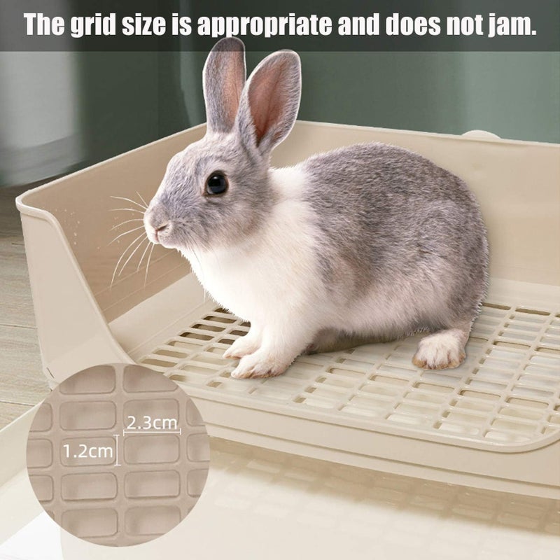 kathson Large Rabbit Litter Box Trainer, Potty Corner Toilet with Drawer Bigger Pet Pan for Adult Hamster, Guinea Pig, Ferret, Galesaur, Bunny and Other Animals (Brown) - Image 5